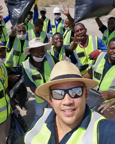 Taking out the trash 